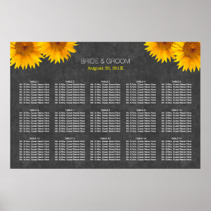 Póster Country Sunflower Wedding 15 Gráfico de Lugares Me