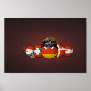 Póster Countryballs germânico