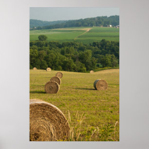 Póster Countryside Hay Bales