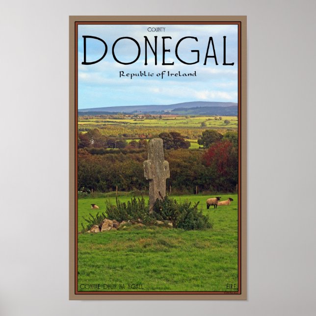 Póster County Donegal - Stone Cross (Frente)