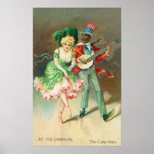 Poster Couple in Costume Doing the Cake-Walk