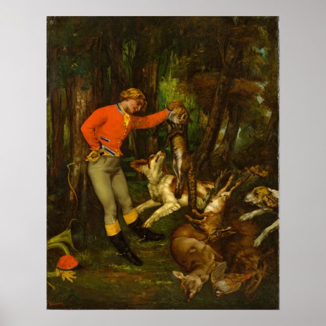Poster Courbet - After The Hunt (Frente)