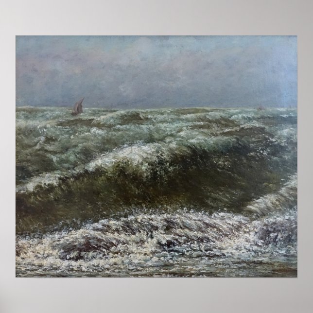 Poster Courbet - Mar Tempestuoso 1869 (Frente)