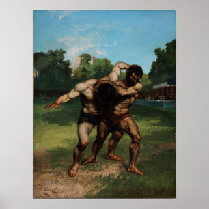 Poster Courbet - Os Lutadores