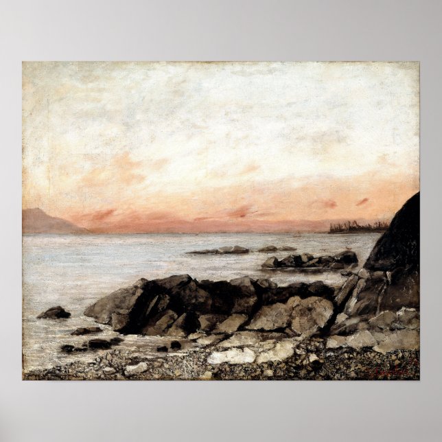 Poster Courbet - Sunset Vevey Suiça (Frente)