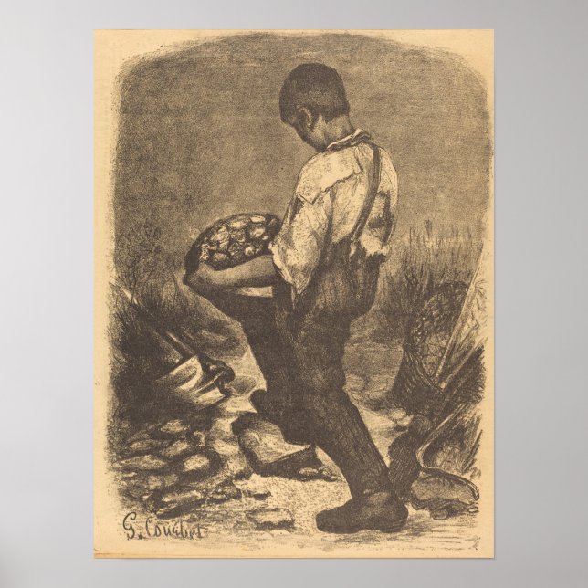 Poster Courbet - The Stone Breaker 1849 (Frente)