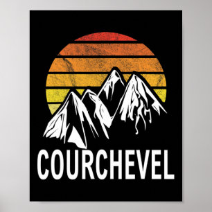 Poster Courchevel Les Trois Vallees França Ski Snowboardi