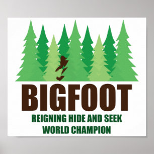 Póster Couro cru de Bigfoot Sasquatch - e - procure o