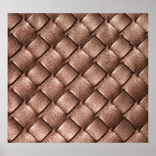 Poster Couro tecido, fundo de cor de bronze.