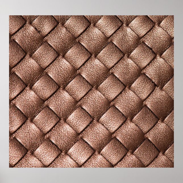 Poster Couro tecido, fundo de cor de bronze. (Frente)