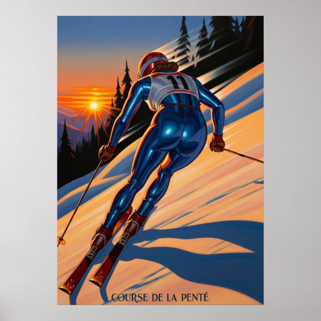 Poster COURSE DE LA PENTE (Slope Race) - Original Art Dec (Frente)
