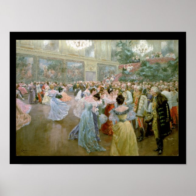 Poster Court Ball no Hofburg, 1900 (Frente)