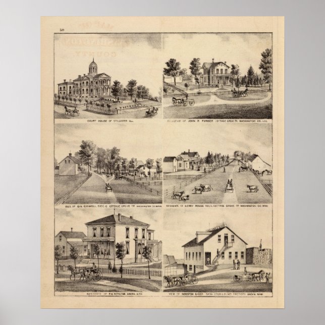 Poster Court House of Stillwater, Minnesota (Frente)