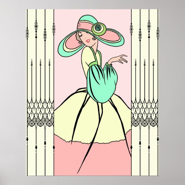 Póster COURTNEY, ART DECO: Páscoa de manhã (Frente)