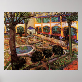 Póster Courtyard of Hospital at Arles, por Vincent van Go