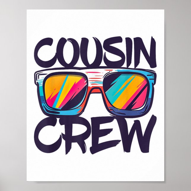 Poster Cousin Crew Camisa Adultos Crianças Correspondente (Frente)