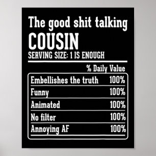 Poster Cousin Crew Nutritional Fatos A Boa Conversação