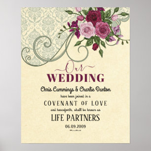Poster "Covenant of Love" LifePartners Wedding Certificat