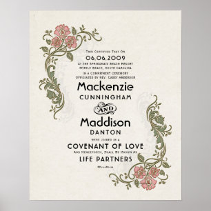 Poster "Covenant of Love" LifePartners WeddingCertificate