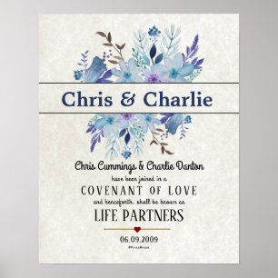 Poster "Covenant of Love" LifePartners WeddingCertificate