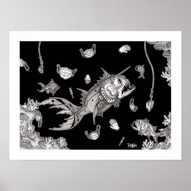Poster Covid Fish (Frente)