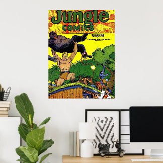 Poster Covil do Gorila da Selva Quadrinhos Antigos
