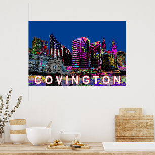 Poster Covington, Kentucky em grafite