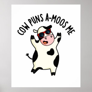Poster Cow Puns Amoos Me Engraçado Cow Pun