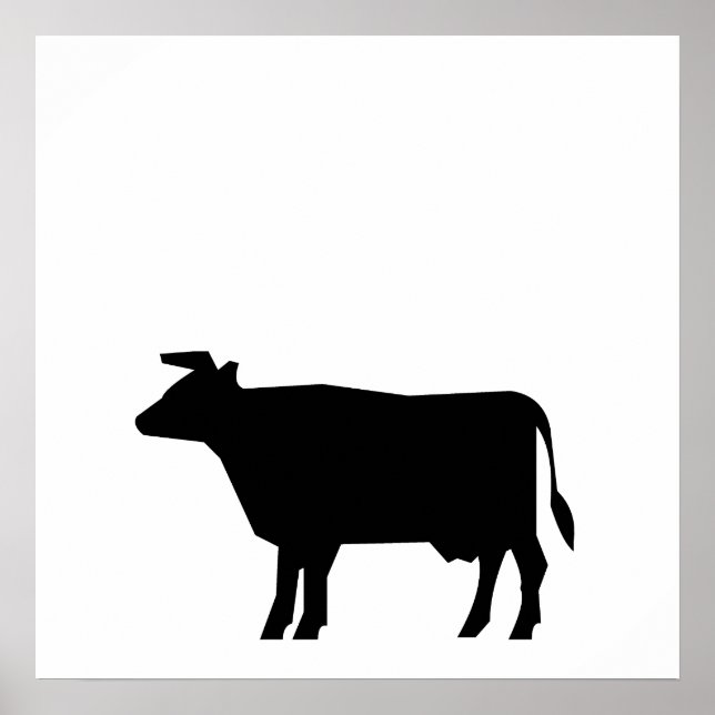 Poster Cow Silhouette (Frente)