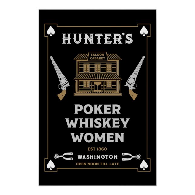 Póster Cowboy American Frontier Saloon (Frente)