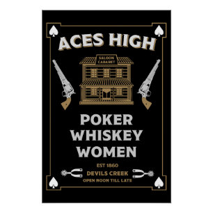 Póster Cowboy American Frontier Saloon