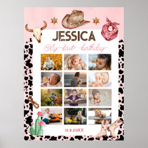 Poster Cowboy Birthday 1 rua Festa de aniversário Rodeo