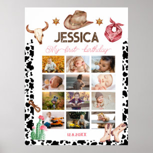 Poster Cowboy Birthday 1 rua Festa de aniversário Rodeo