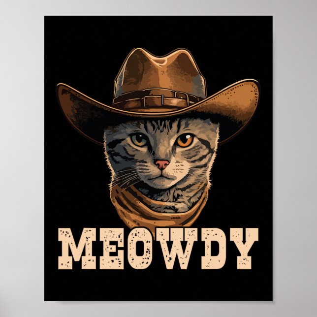 Poster Cowboy Cat Meowdy 1 (Frente)