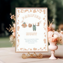 Poster Cowboy Chá de fraldas Pacificador Ocidental