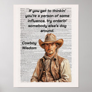 Poster Cowboy Ditos, Sabedoria, Se você acha...