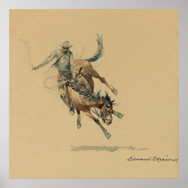 Poster Cowboy em um Bucking Horse #3 por Edward Borein