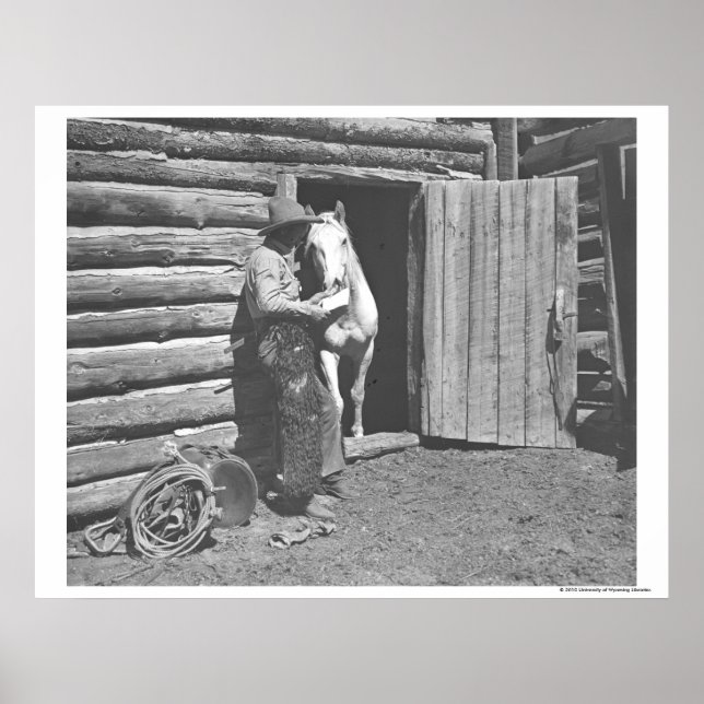 Poster Cowboy lendo uma carta (Frente)