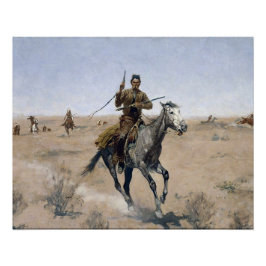 Póster cowboy ocidental americano