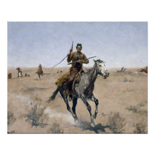 Póster cowboy ocidental americano