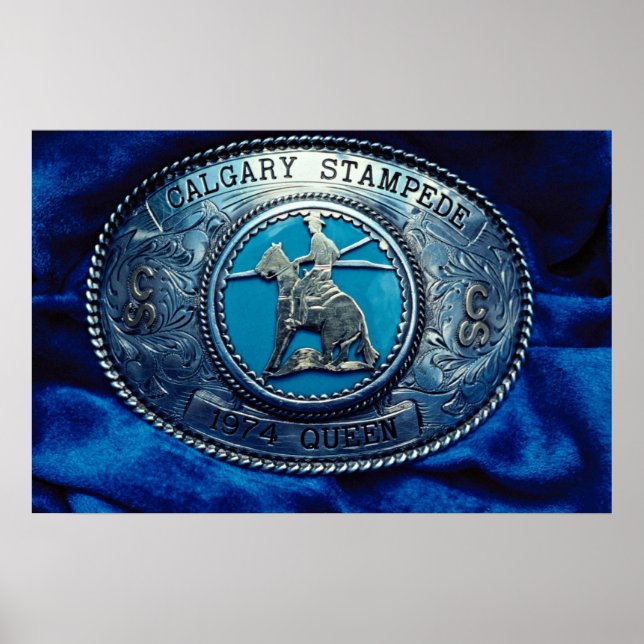 Póster Cowboy rodeo trophy buckle, Alberta, Canadá (Frente)
