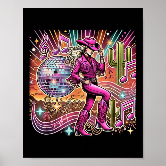 Poster Cowboy Rosa-Rosa-Rosa-Bola-de-Cobra Disco _1 (Frente)