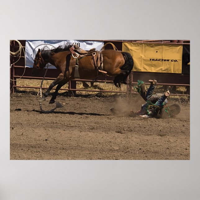 Poster Cowboy tira uma garota do Bronc Riding (Frente)
