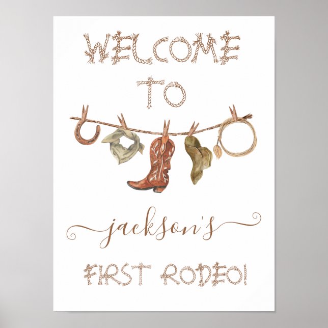 Poster Cowboy Western Boy Clothesline 1rua Rodeo (Frente)