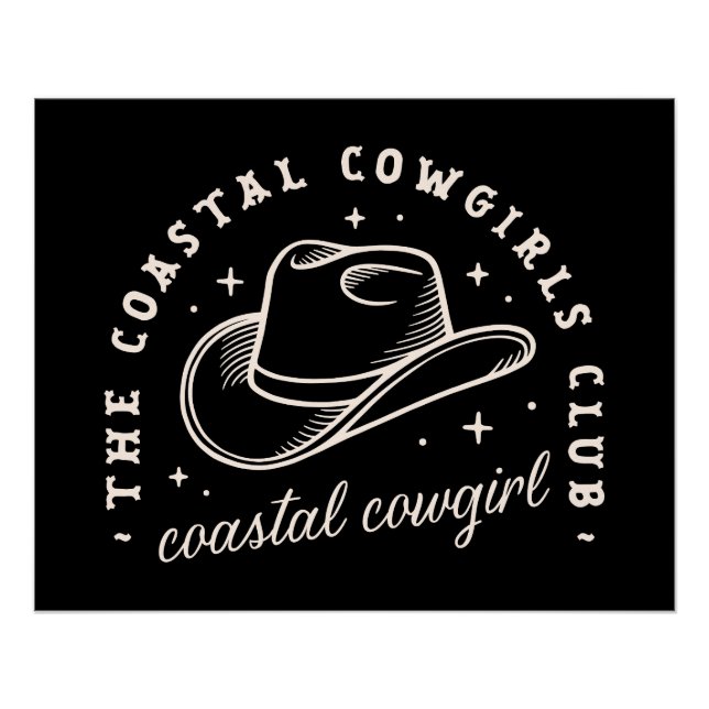 Póster Cowboys cósmicos da discoteca costeira estética ne (Frente)