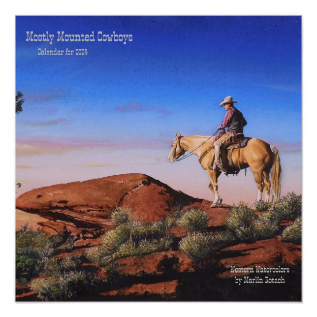 Póster Cowboys e Cavalos no Ocidente (Frente)