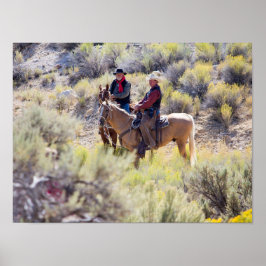 Poster Cowboys em Horseback Sagebrush Papais noeis Fe NM 