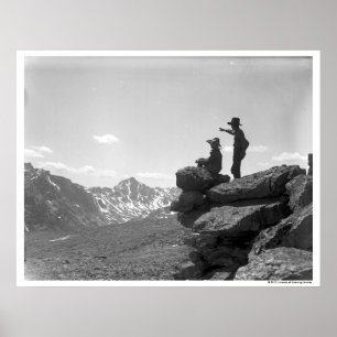 Póster Cowboys em um cume