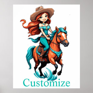 Poster Cowgirl Cuja Cowgirl Anda Pony Thunder_Cove