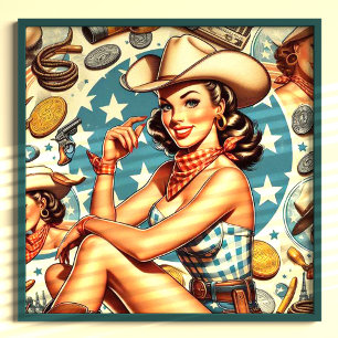 Poster Cowgirl da linhagem
